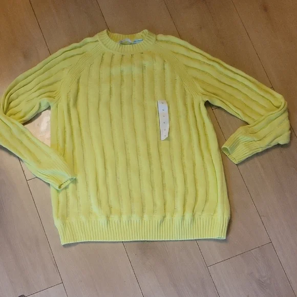 Lemon Yellow Long Sleeve Sweater - Picture 1 of 4